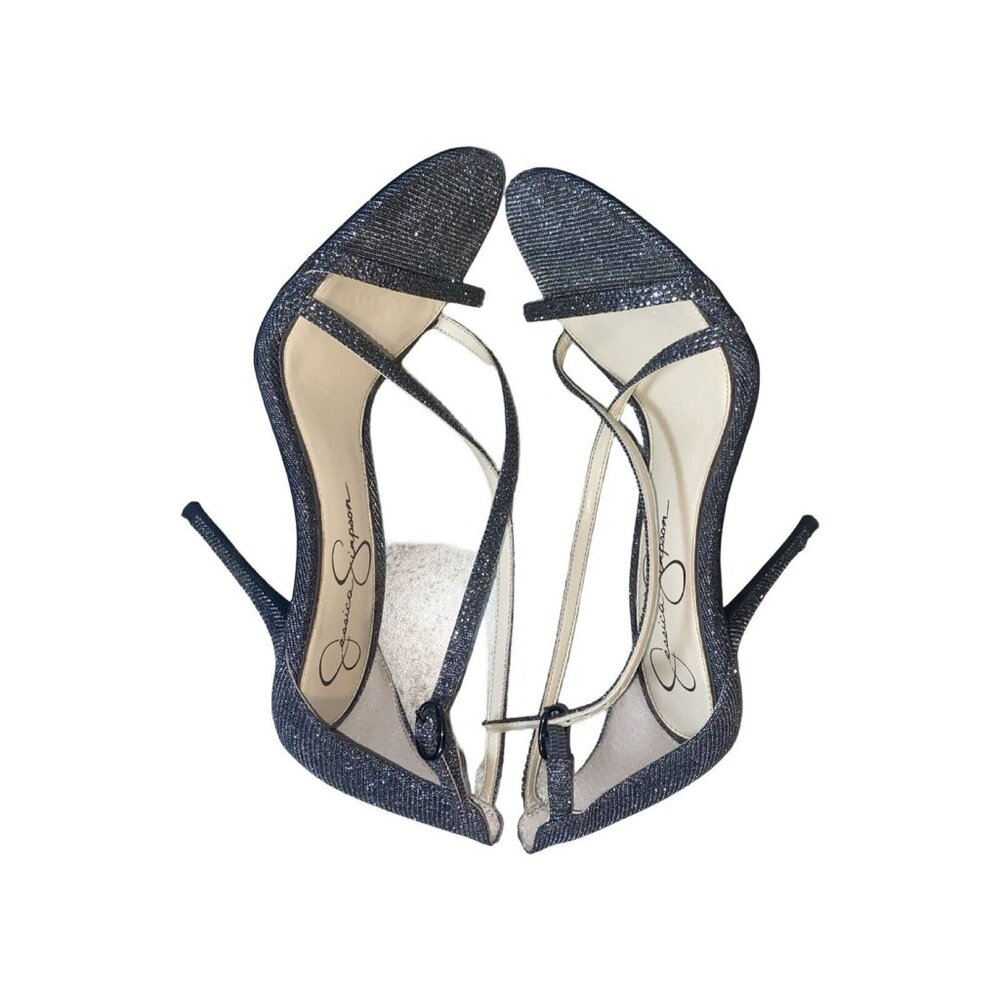 Jessica Simpson Annalesse High Heel Criss-Cross Strap Evening Sandal Size 8 - Picture 12 of 15